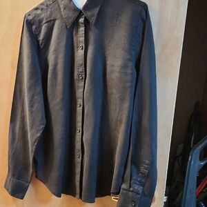 Lauren Ralph Lauren Black Casual Button Down Shirt